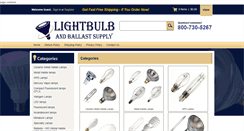 Desktop Screenshot of lightbulbandballastsupply.com