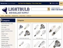 Tablet Screenshot of lightbulbandballastsupply.com